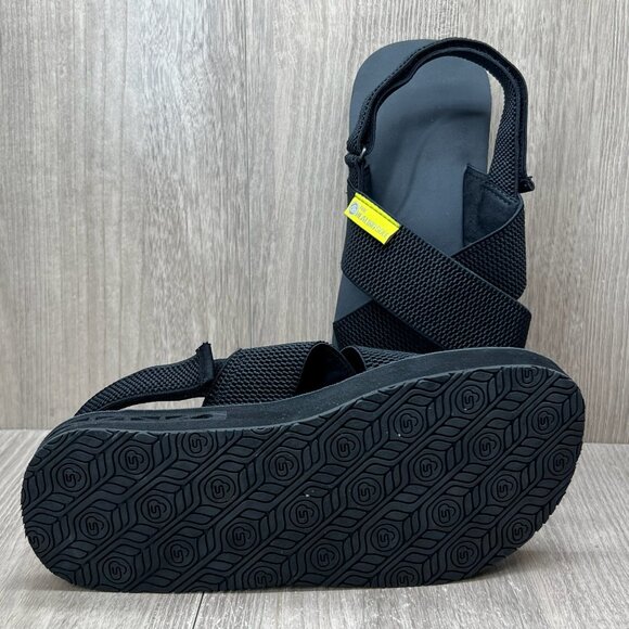 The Healing Sole Everett Ortho Platform Sandals Womens Size 8 Woven Mesh Black - Picture 9 of 12